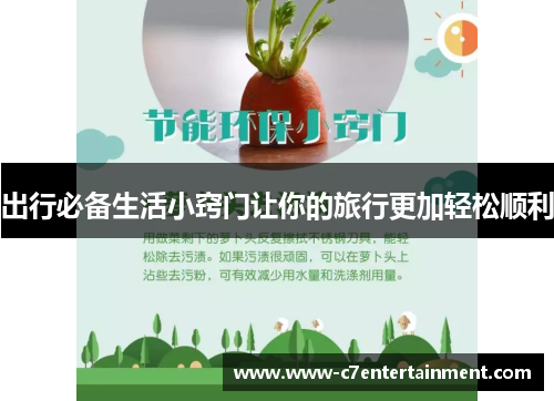 出行必备生活小窍门让你的旅行更加轻松顺利