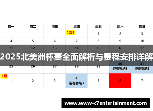 2025北美洲杯赛全面解析与赛程安排详解